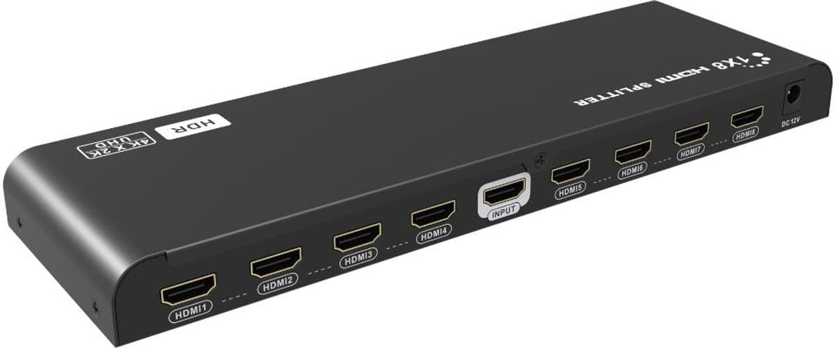 HDMI splitter - HDMI female - 8x HDMI female - 4K@60Hz - Allteq