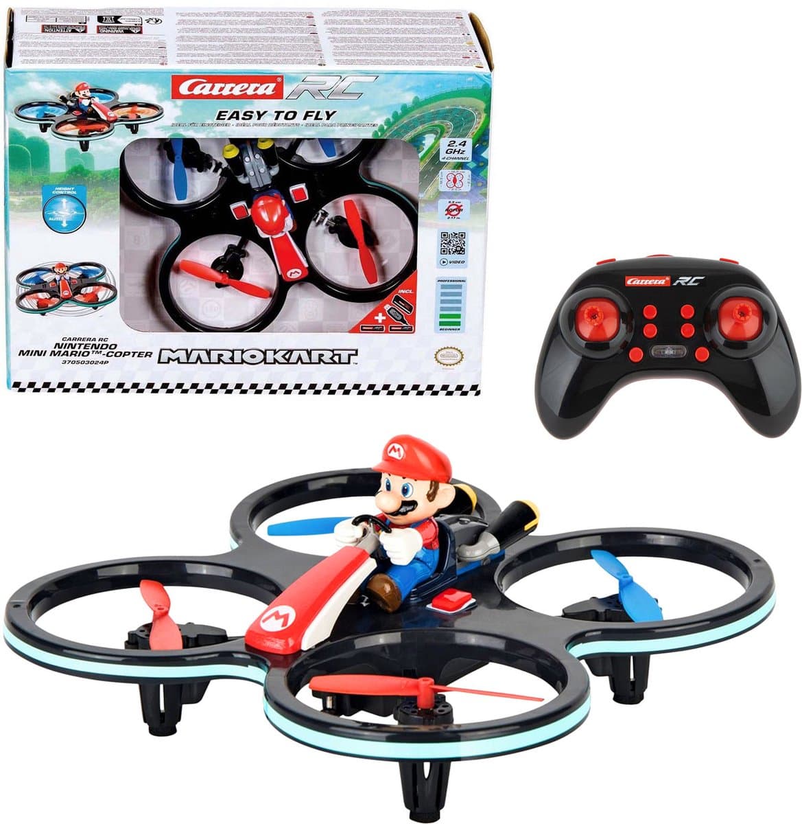 Carrera Mario Kart Mini RC Helicopter - 2,4GHz, Klaar om te Vliegen