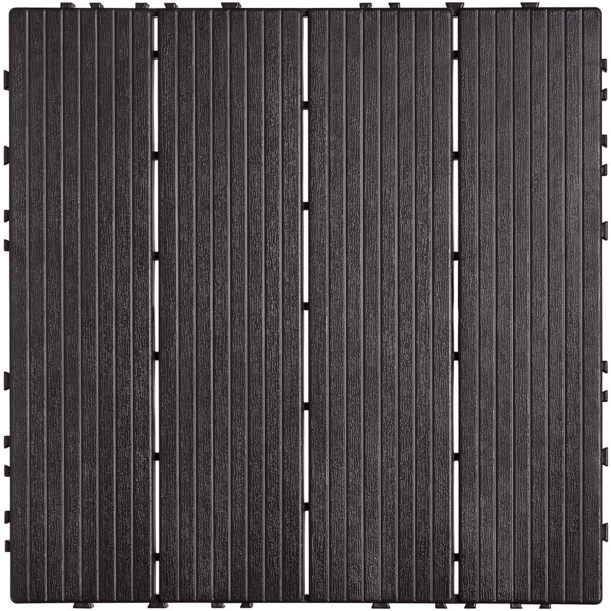 VEVOR 36x Terrastegels Kliktegels Balkontegels 30x30cm Donkerbruin