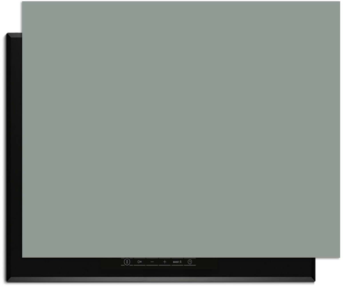 KitchenArt - Iceberg Green – Inductie Beschermer - 77x51 cm - Kookplaat Beschermer - Luxe Afdekplaat Inductieplaat - Anti-slip & Oprolbaar - Beschermmat Inductiekookplaat
