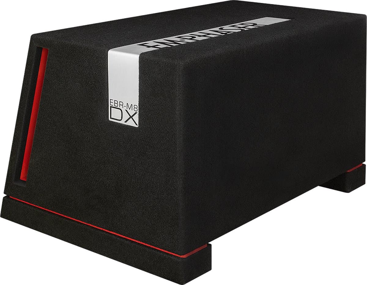 Emphaser EBR-M8DX - Autosubwoofer - Passieve subwoofer in kist - 500 Watt RMS - 2x 2 Ohm - 8 inch - 20cm subwoofer in bassreflex behuizing - 90dB