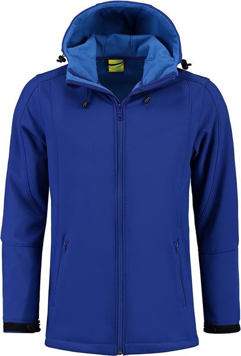 L&S Jas Capuchon Softshell Heren - Mannen - Kobalt Blauw - XL