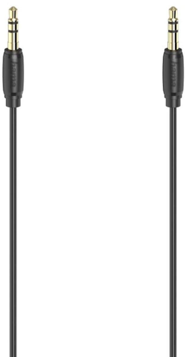 Hama Audiokabel 3,5-mm-jack-st. - St. Stereo Verguld Ultradun 0,5 M
