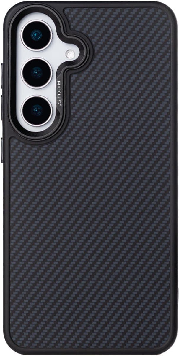 Rixus Mag Carbon With MagSafe For Samsung Galaxy S25 Plus Titanium Black