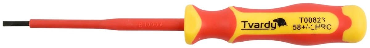 Tvardy Geïsoleerde schroevendraaier - plat - ergonomisch - 1000V - 3x100 mm