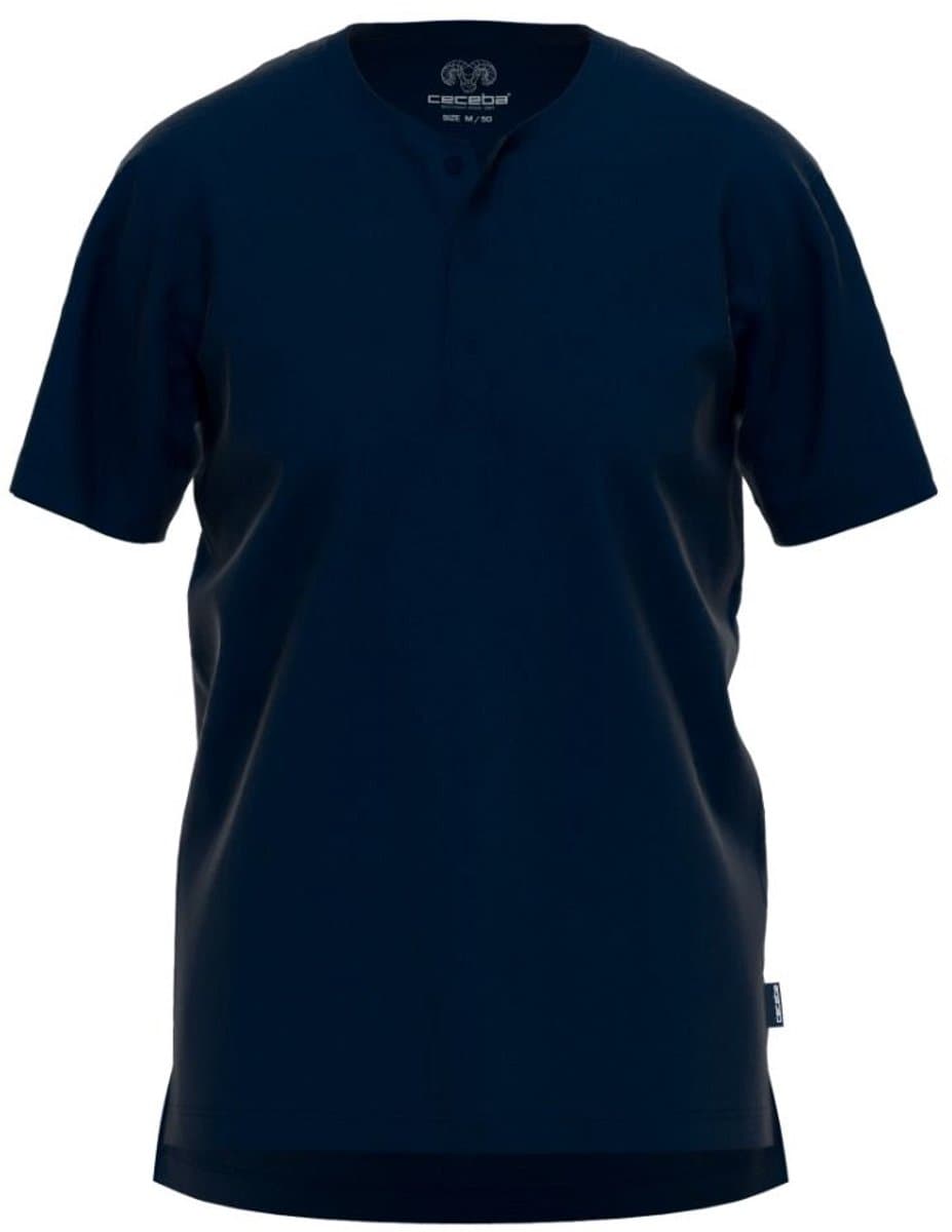 Ceceba T-shirt ronde hals knooplijst 31234 625 Blau-6062