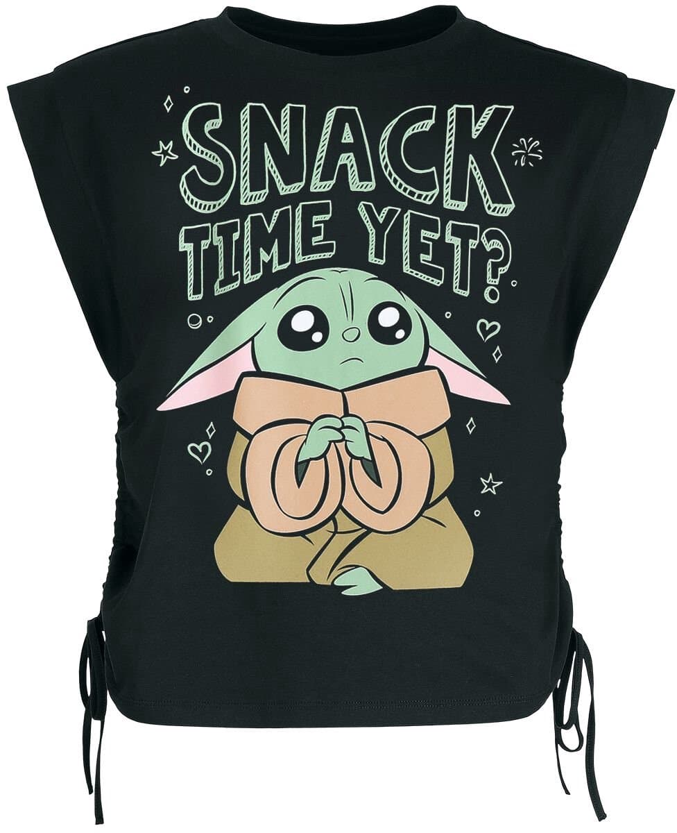 Star Wars Grogu - Snack Time Yet? Dames Top - zwart - M
