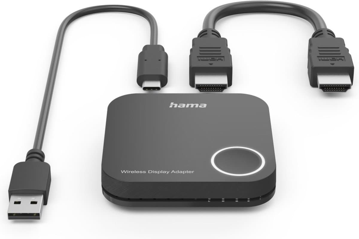 Hama Wireless-Display-Adapter, HDMI™, Full-HD 1080p, inkl. Kabel Draadloos Full HD presentatiesysteem 30 m 1920 x 1080