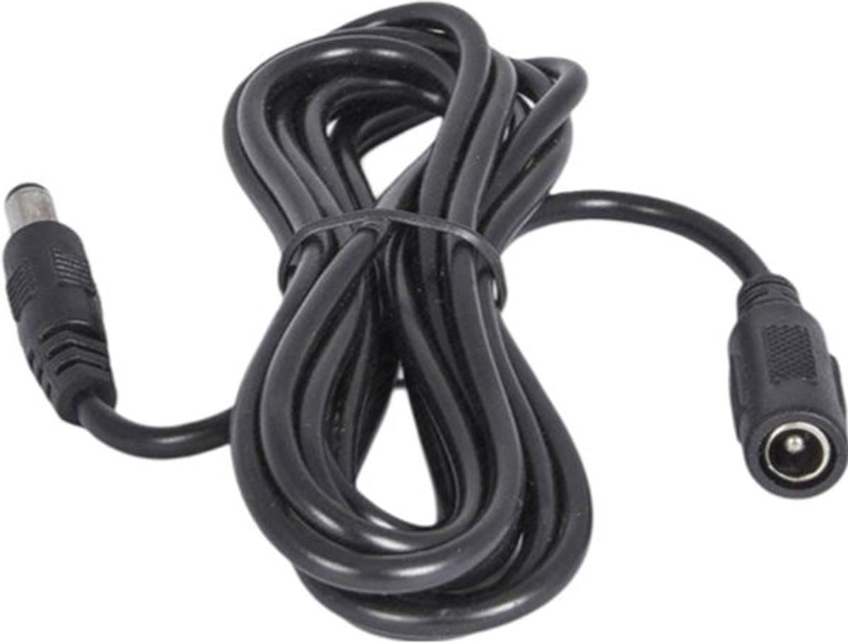 EZVIZ, DC Jack 5,5 mm 12V Bestendige Verlengkabel 5 meter, Zwart