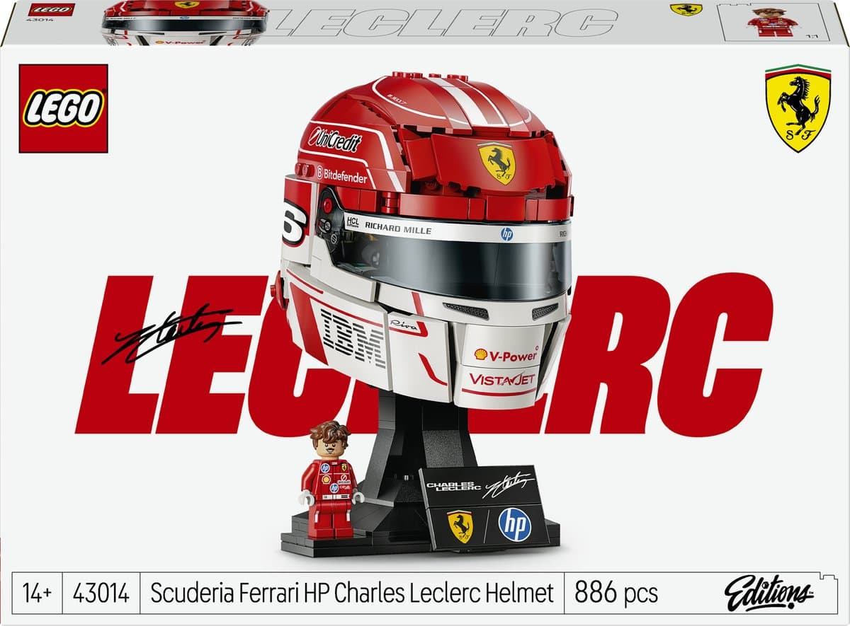 LEGO Editions Scuderia Ferrari HP helm van Charles Leclerc 43014