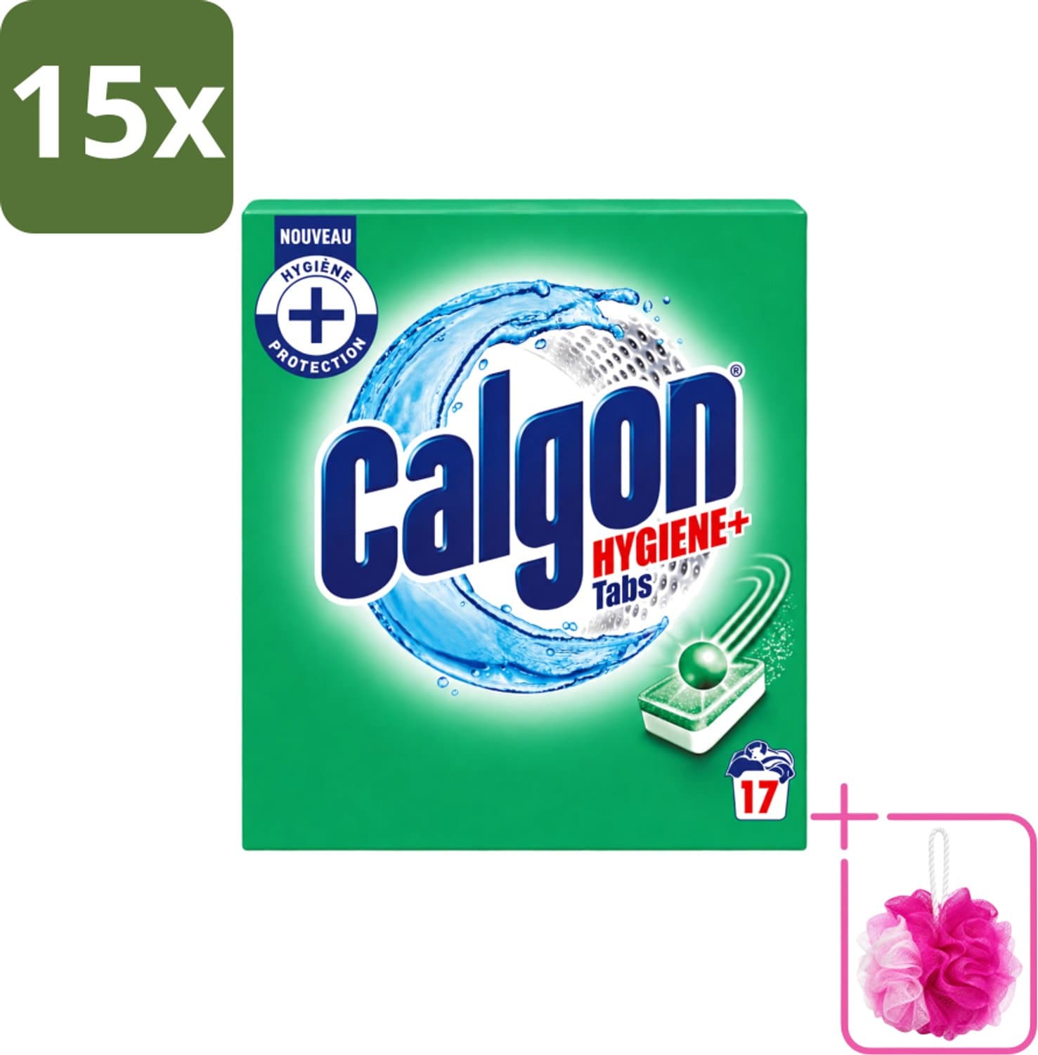 15 x Calgon - Ontkalkingsmiddel - 221 g - 17 Capsules - Bulkverpakking - Ontkalken wasmachine - Douchemop - Kalkaanslag