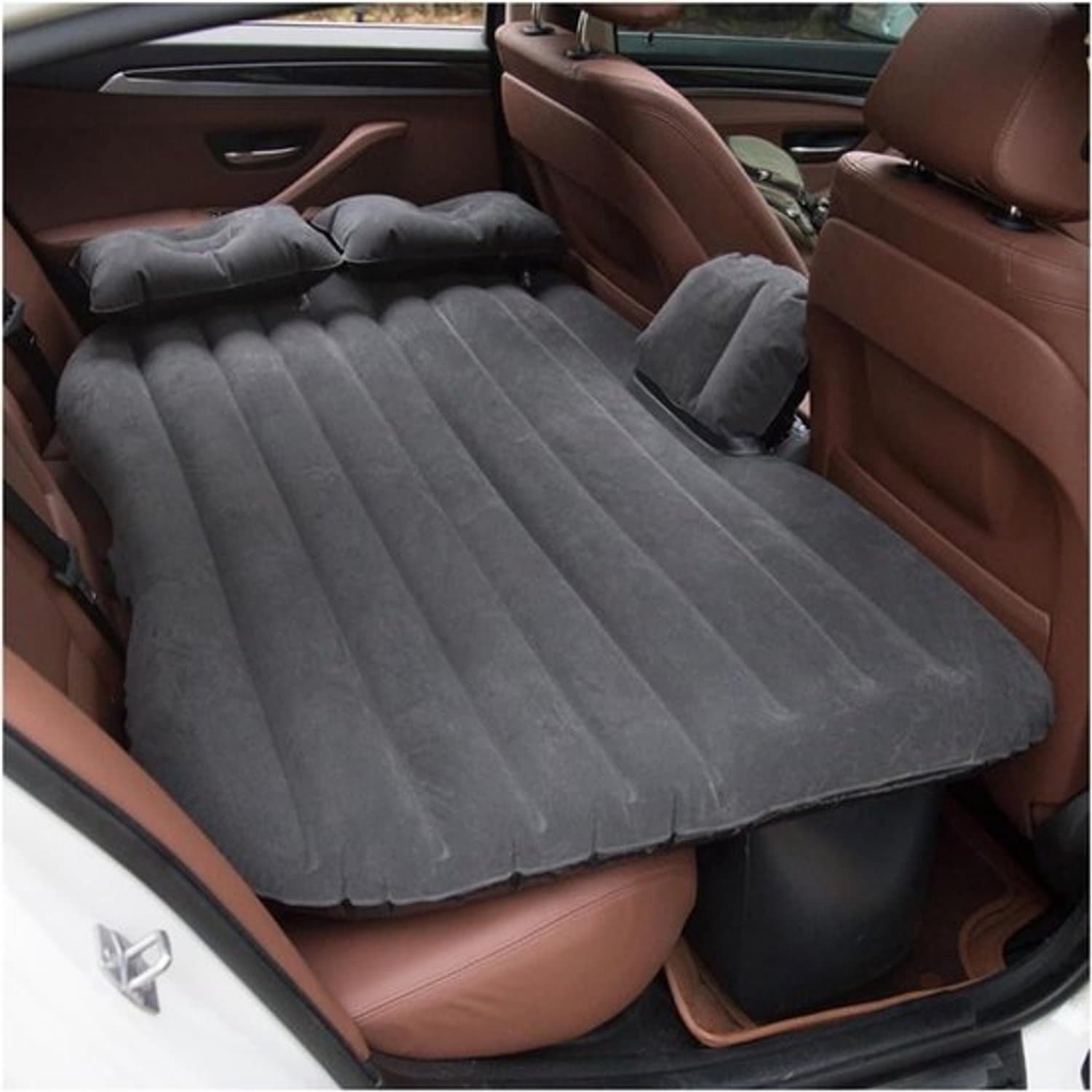 Opblaasbare Autamatras - Luchtbed Auto - Comfortabel Reizen - Specifiek voor Volvo V90 - 135 x 80 cm - Grijs