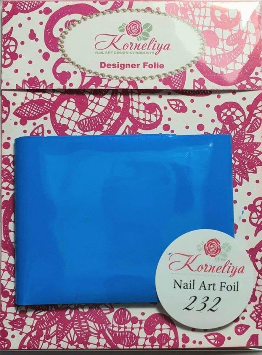 Korneliya Nailart folie - Transfer folie - Nagel Folie Mat Craquelé Blauw 232