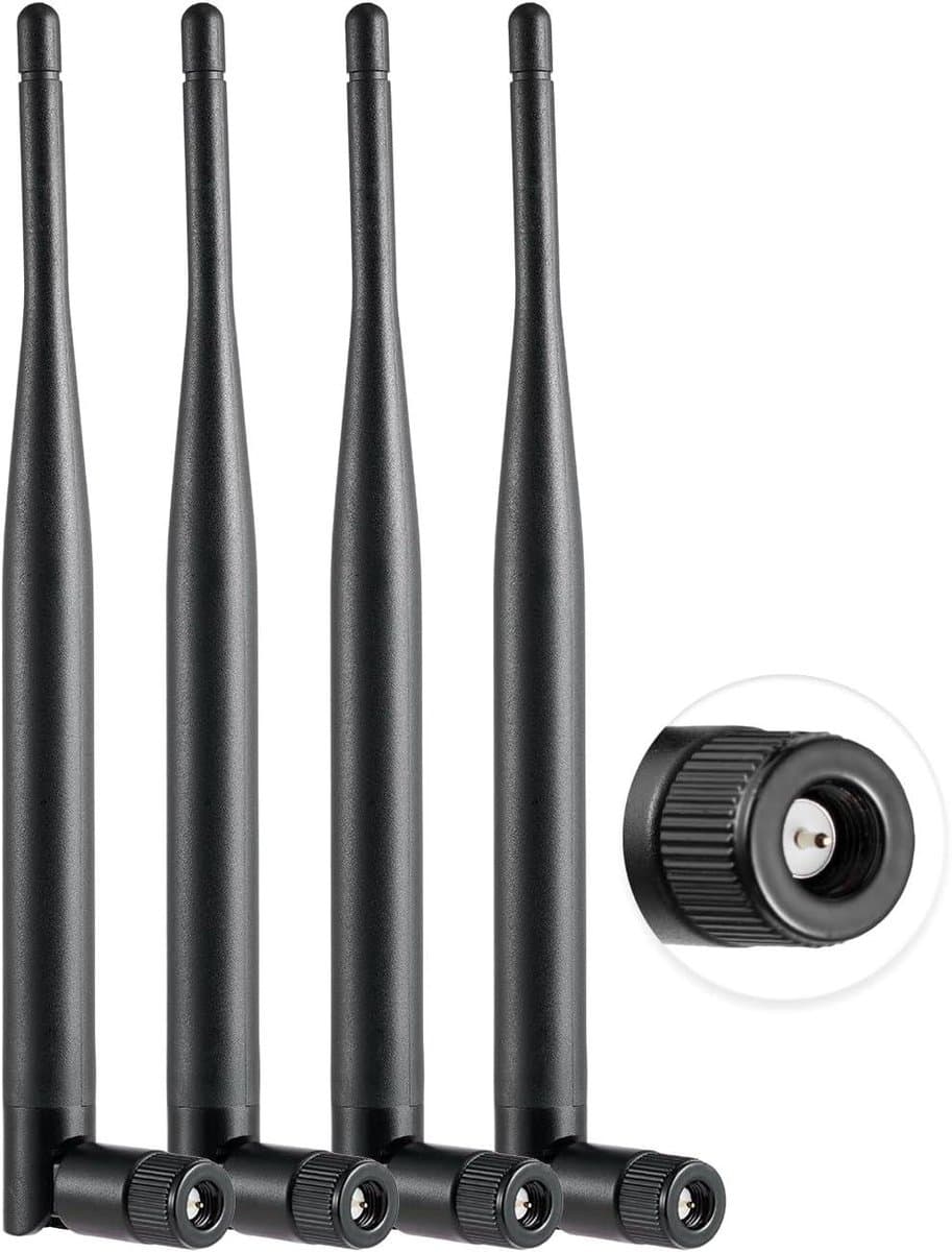 WiFi Antenne - Dubbele Band Antenne - Signaal Verbeteren - 5dBi Versterking - 19.5CM - Zwart