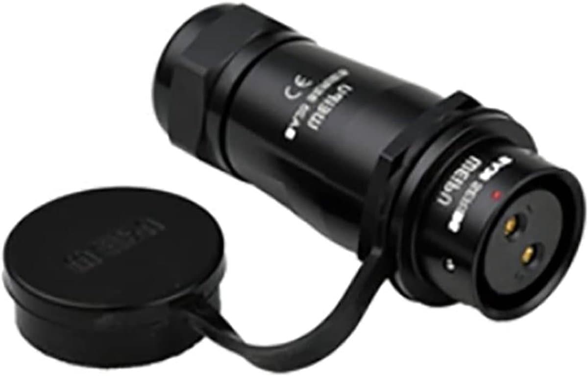 Luchtvaart Connector - Vrouwelijke Socket - Stroom Verbinding - Waterdicht IP67 - 2 Pin - Zilver