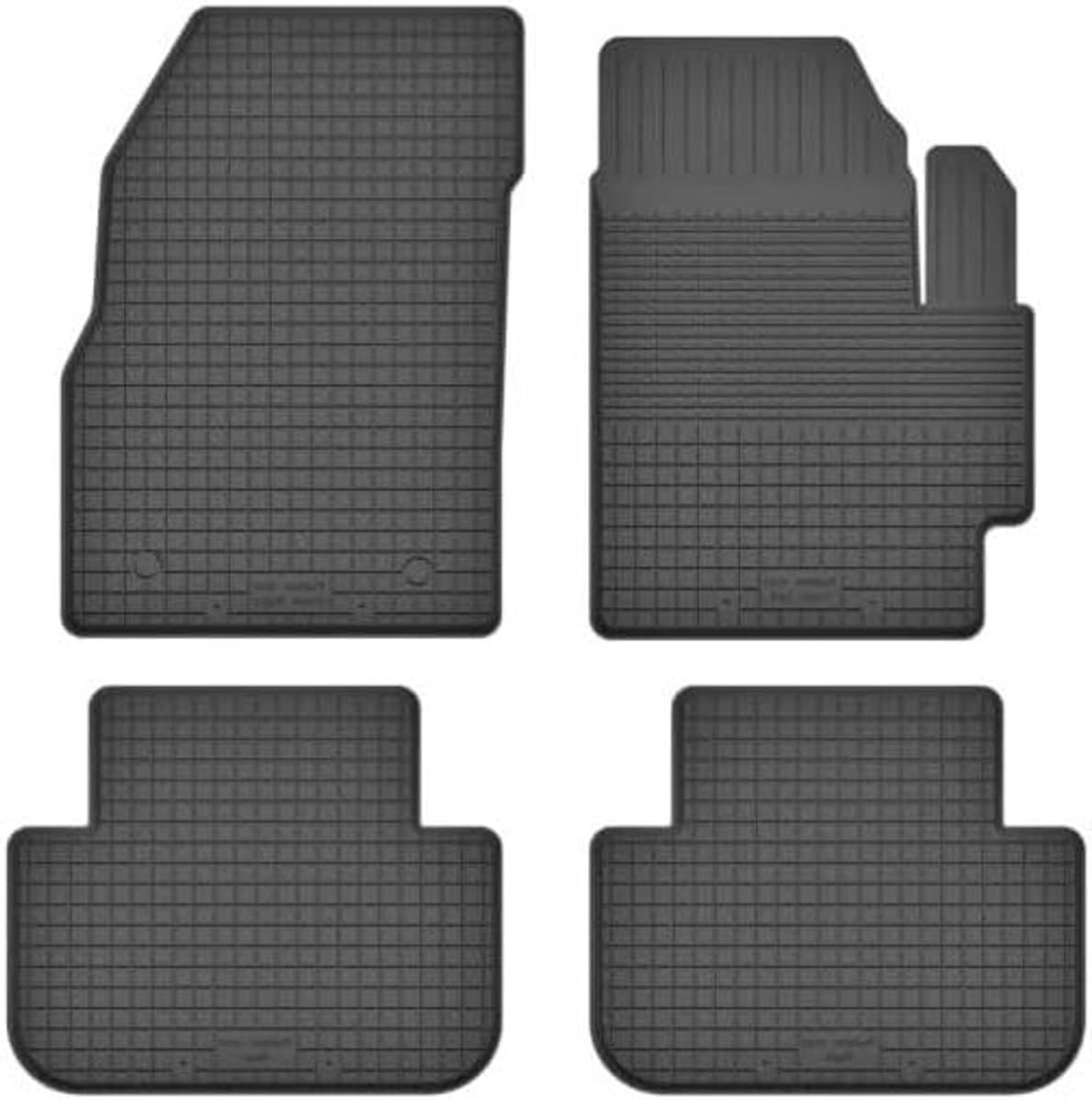 Rubberen automatten set - Vloermatten auto - Auto interieur beschermen - Badvorm met hoge rand - 4 stuks - Zwart