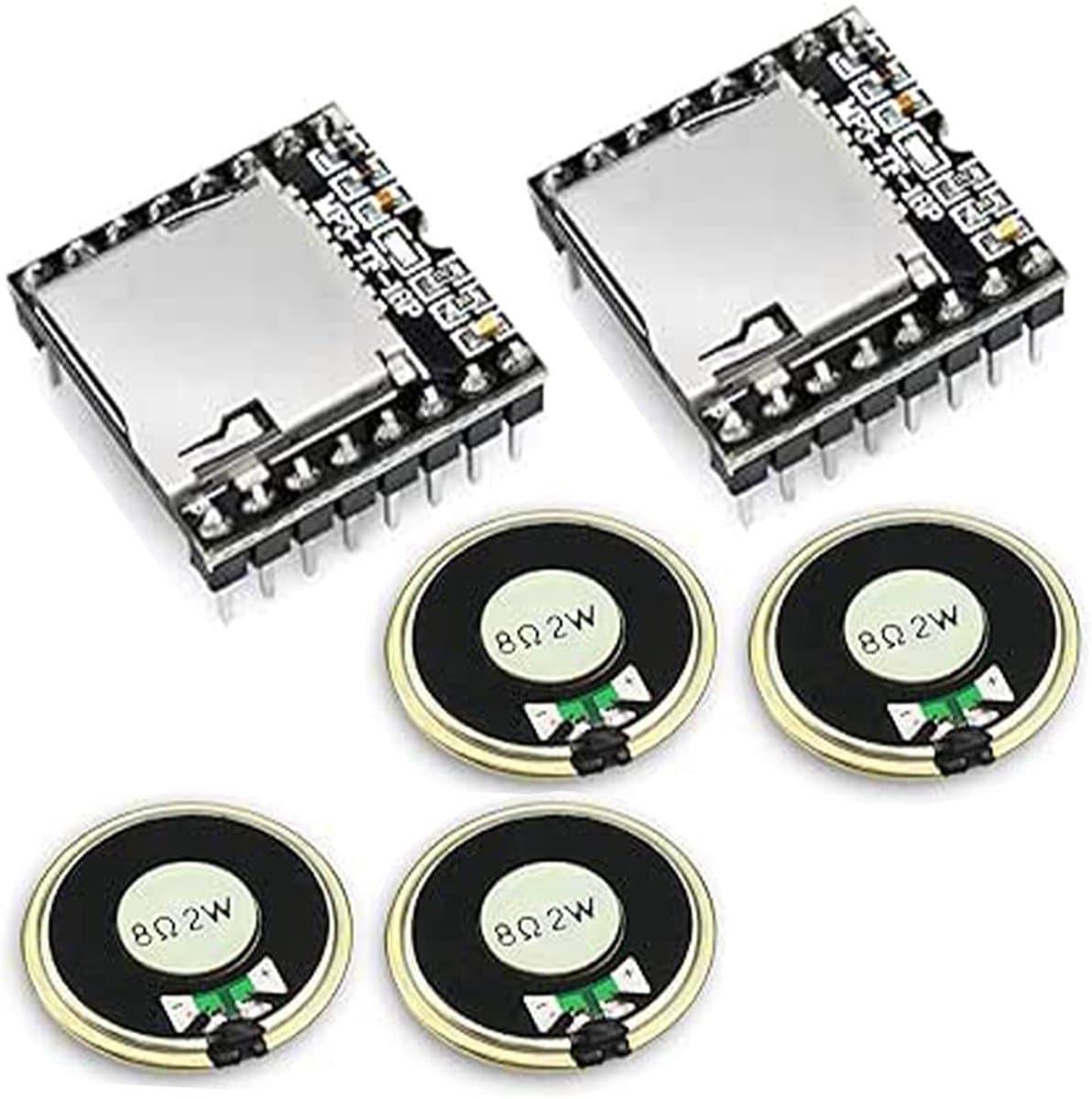 VT Goods - MP3 Player Module - Mini MP3 Speler - Metalen Behuizing - Ronde Luidspreker - DIY Projecten - Compact en Lichtgewicht - Geschikt voor Muz...