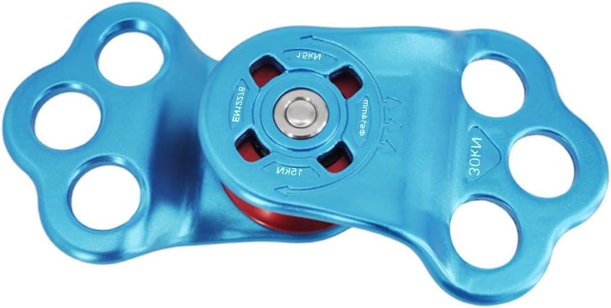 Katrol van aluminium, 30 kN, robuust en duurzaam, 9,4 x 6,8 cm, zware klimrol voor veiligheid en valbescherming, eenvoudige vorm van de mobiele slackline-katrol