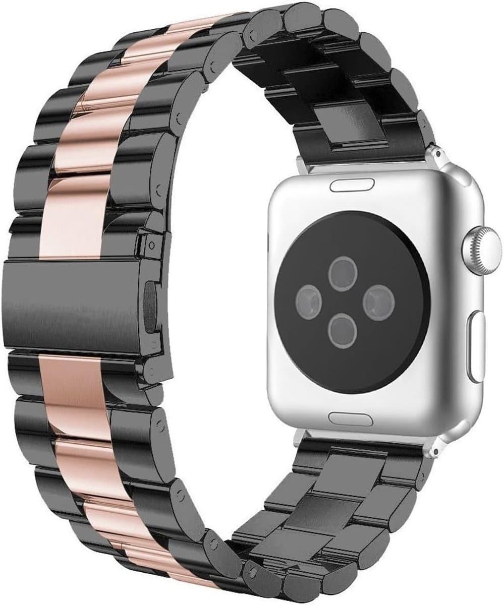 Verstelbare RVS Sportarmband voor Apple Watch 44mm/42mm - Klassieke Metalen Sluiting, Geschikt voor Series 6/SE/5/4/3/2/1, Duurzaam en Comfortabel voor Dames en Heren
