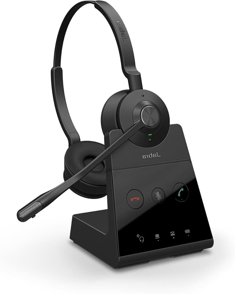 Basisstation voor Headset - Oplaadstation Headset - Kantoorcommunicatie - Eenvoudige Bediening - Compact Formaat - Zwart