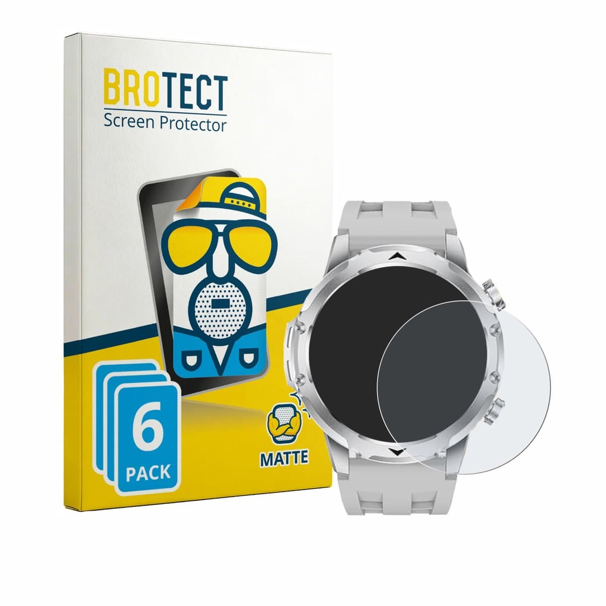 BROTECT - Screenprotector voor FitVigor Smartwatch 1.53" - Folie Beschermfolie matte 6 Stuks