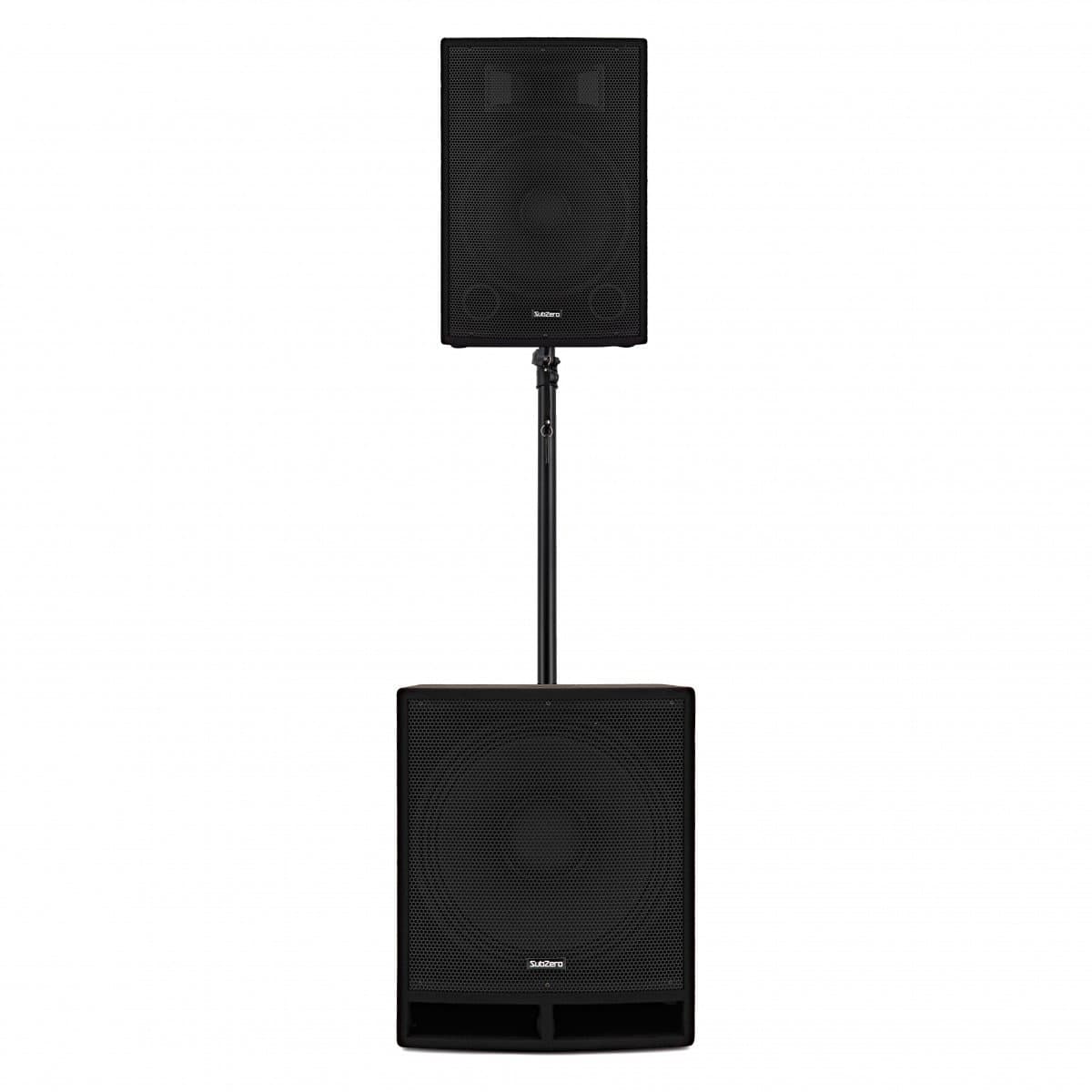 SubZero C-serie 15 actieve PA-luidspeaker voor tapijt met 18 actieve subwoofer voor tapijt