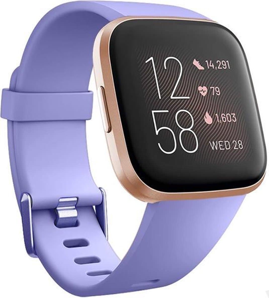 Fitbit Versa silicone band (lila) - Afmetingen: Maat L