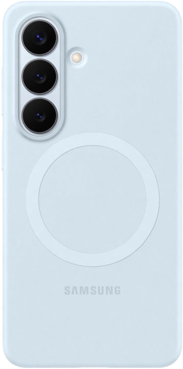 Samsung Galaxy S26 Siliconen Back Cover met Magneet Blauw