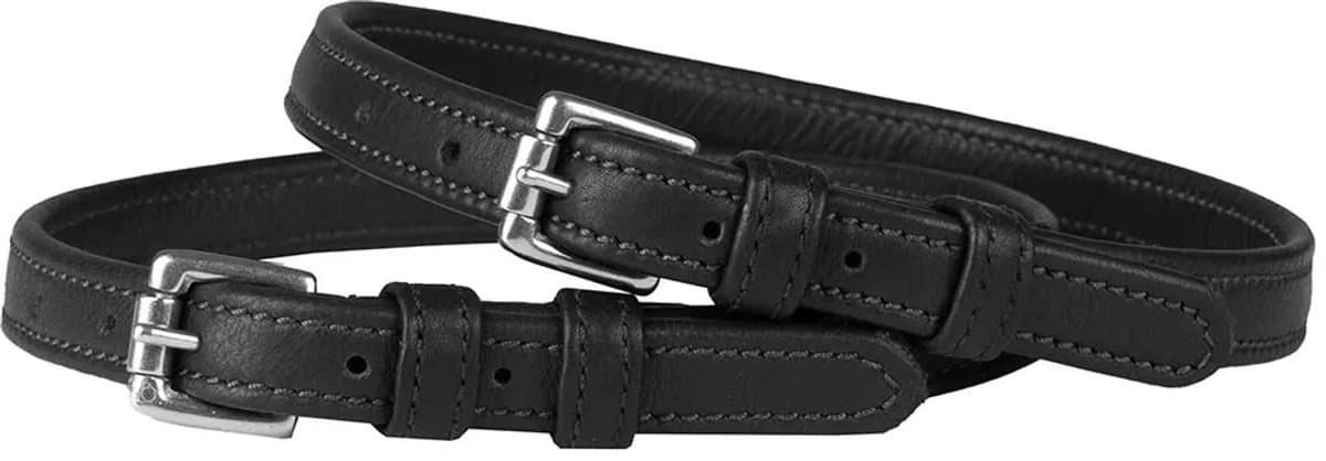 Horka Sporenriempjes Dubbelleer Black/Silver