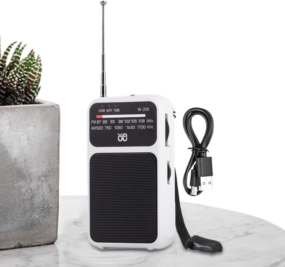 Draagbare Radio - Oplaadbare Radio - Kamperen en Buiten - 800mAh Batterij - Compact Formaat