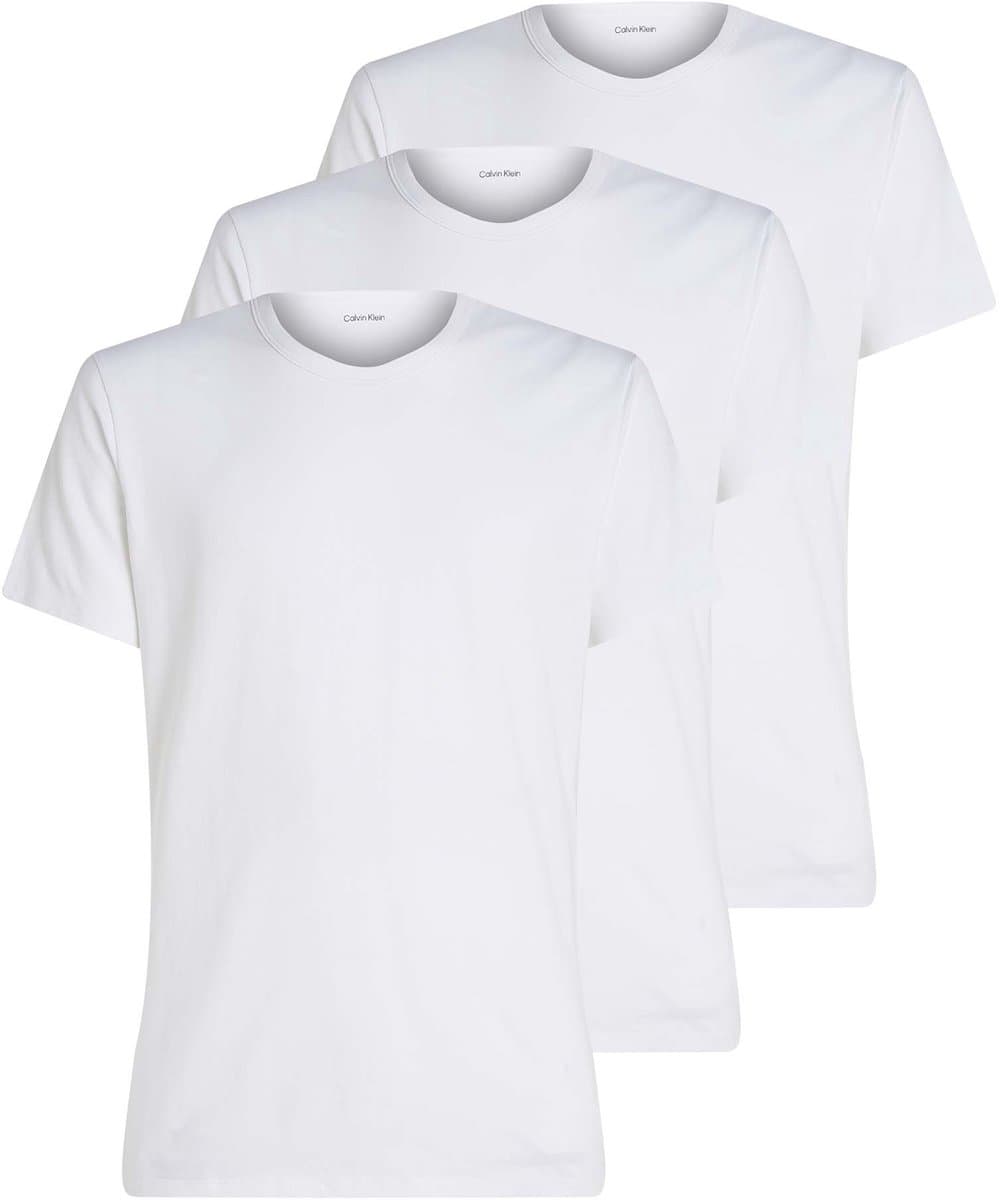 Calvin Klein 3-pack T-shirts met ronde hals en korte mouwen, wit (1003), heren, maat L