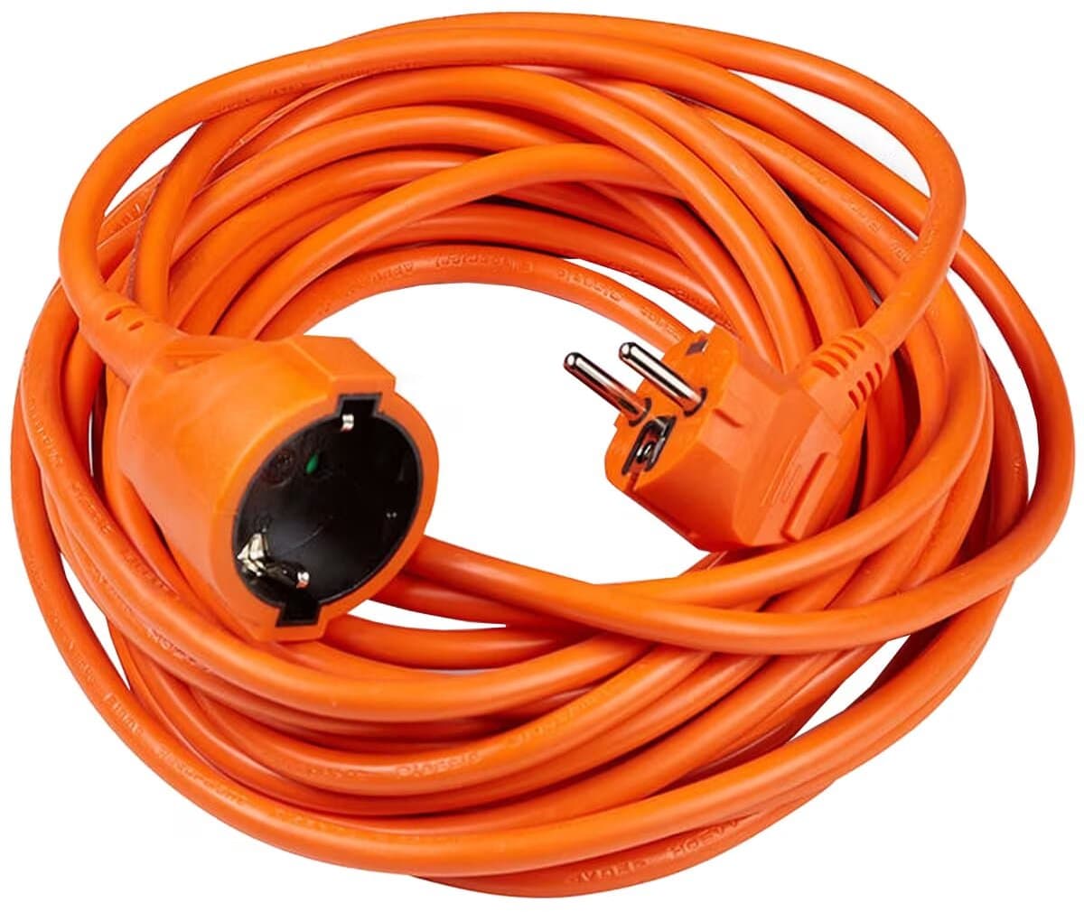 Technik Verlengsnoer 10 meter - H05VV-F3 - 3x1.5mm² - Geaard - IP44 - Oranje