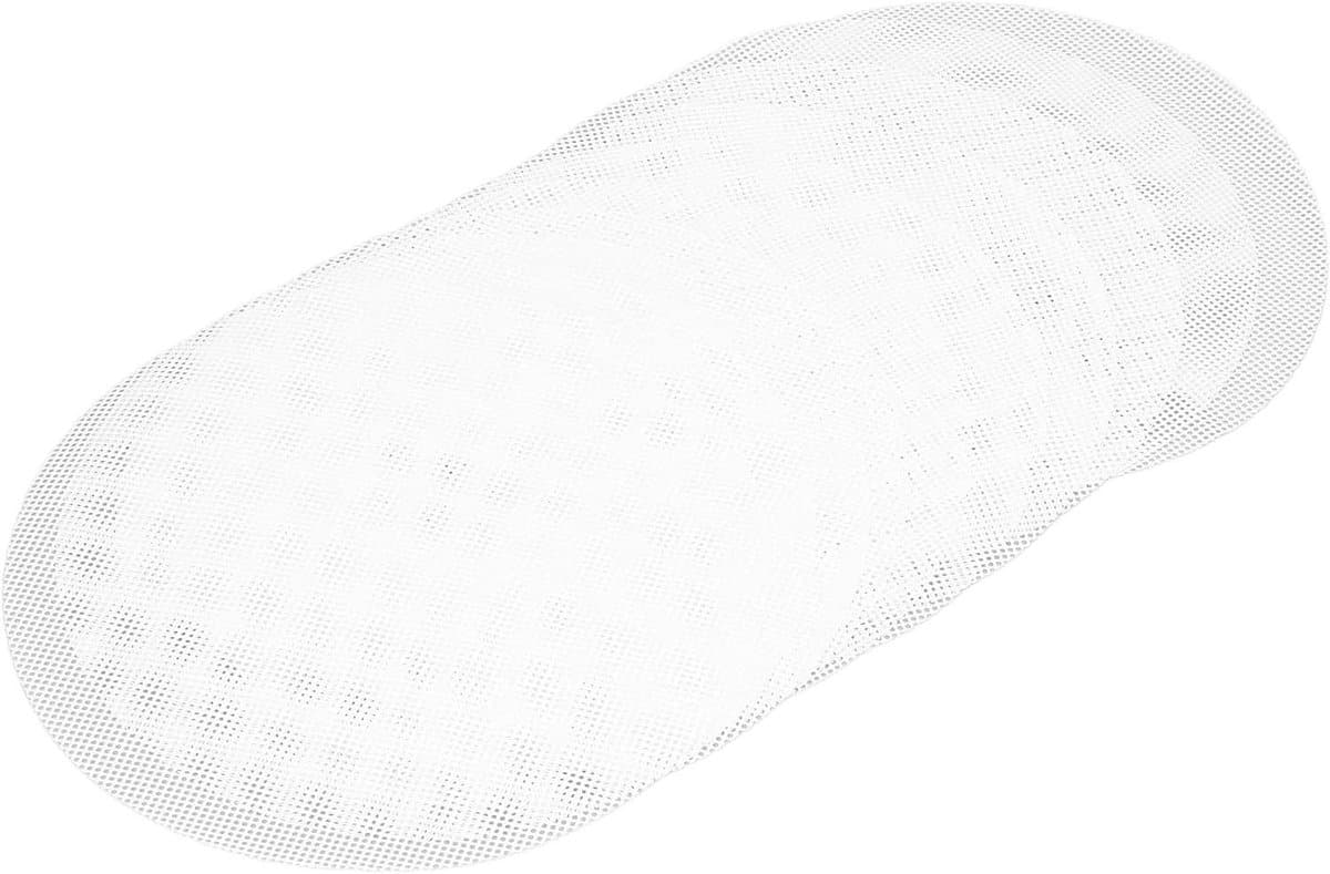 E-Ambar - Herbruikbare siliconen mesh mat voor het voorkomen van plakken - set van 10 stuks - wit - snijdbare voeringen - diameter van 30cm