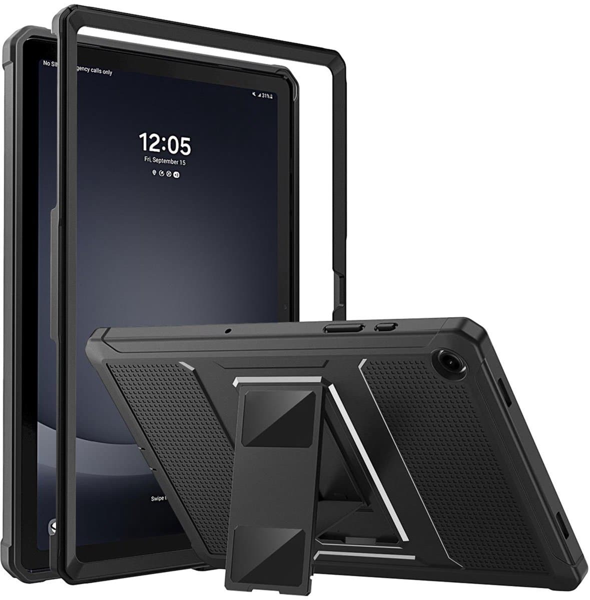Accezz Tablet Hoes - Geschikt voor Samsung Galaxy Tab A9 Plus - Back Case - Zwart