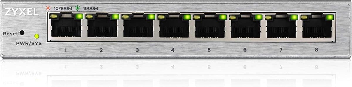 8-Poorts Gigabit Web Managed Switch met Levenslange Garantie