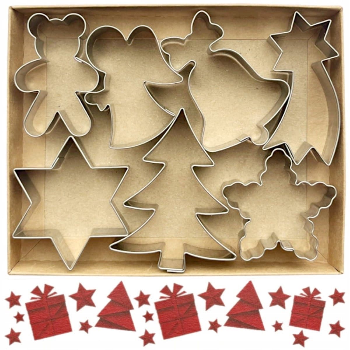 Kerstkoekjes Uitsnijders Set - 7 Stuks in Cadeaubox