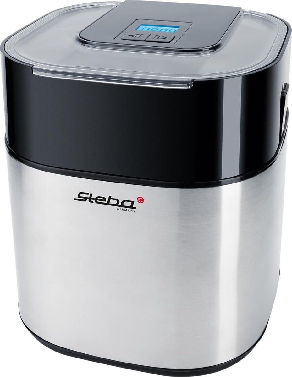 Steba IC30 - Roomijsmachine met vrieskom - RVS behuizing- 1,5 Liter - timer - LCD display - BPA vrij