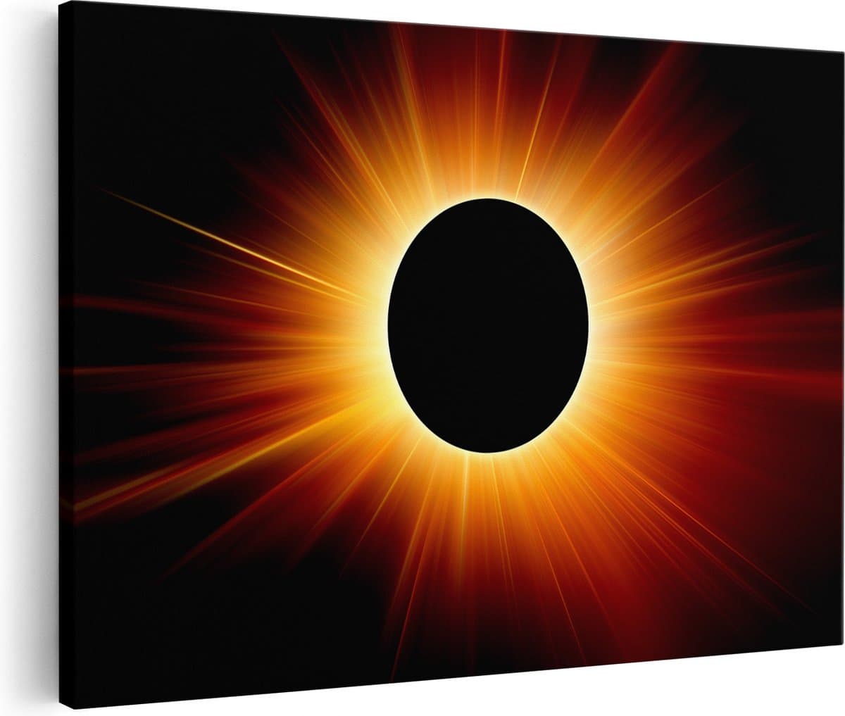 Artaza Canvas Schilderij Zonneverduistering - 90x60 - Foto Op Canvas - Canvas Print - Muurdecoratie