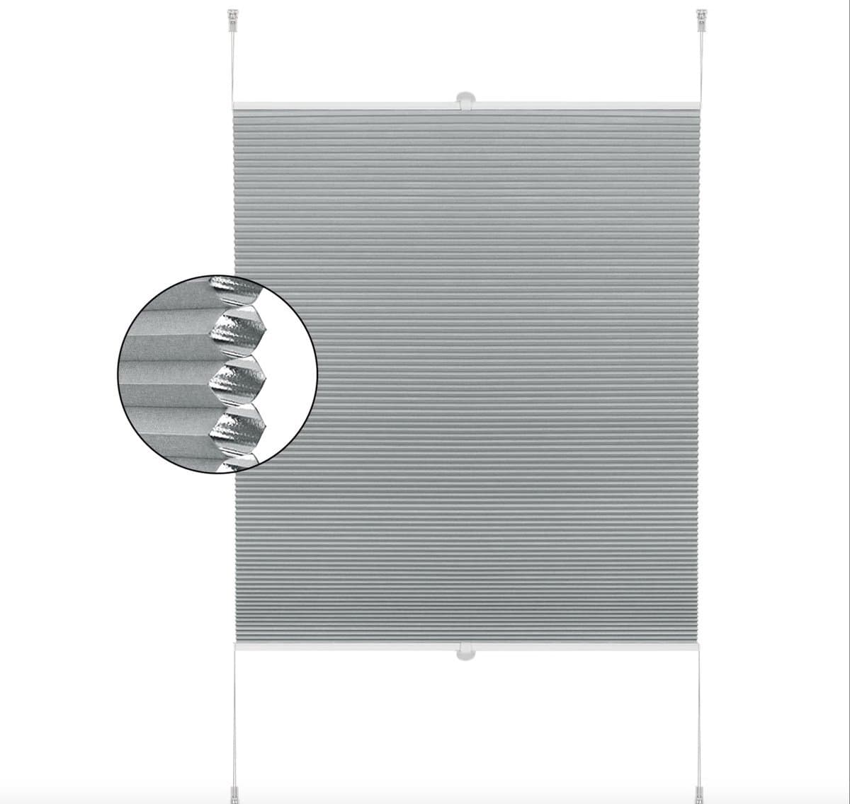 Bolt Edge Honinggraat Gordijn - Grijs - 85x130cm - Lichtdoorlatend - Polyester