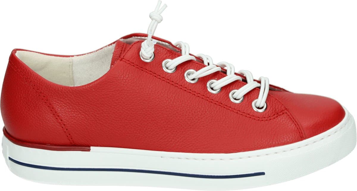 Paul Green - 4081 - Lage sneakersDames sneakers - Kleur: Rood - Maat: 40.5
