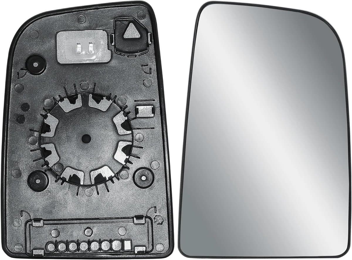 Groot boven spiegelglas Rechts Passagierskant verwarmd met achterplaat geschikt voor Mercedes Sprinter 906 2006-2025 VW Crafter 2006-2017