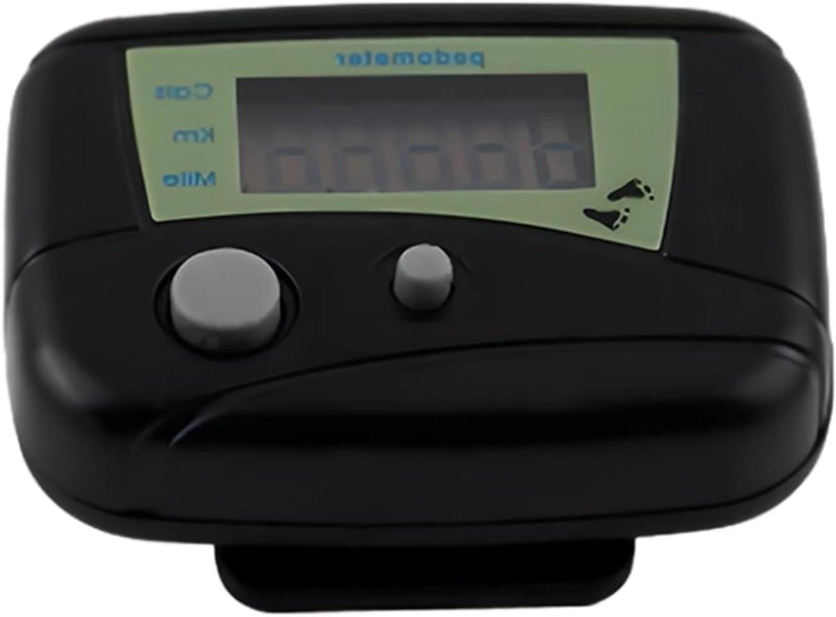 Stappenteller voor Wandelen - Fitness Tracker - Dagelijkse Beweging Meten - Betrouwbare Nauwkeurige Sensoren - 5x4cm - Zwart
