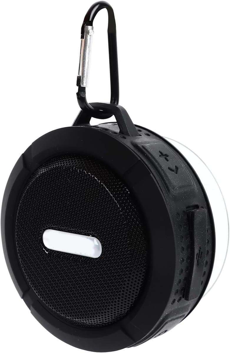 Bluetooth Douche Speaker - Draagbare Speaker - Muziek Luisteren Buiten - Met Zuignap - 500 mAh - Zwart