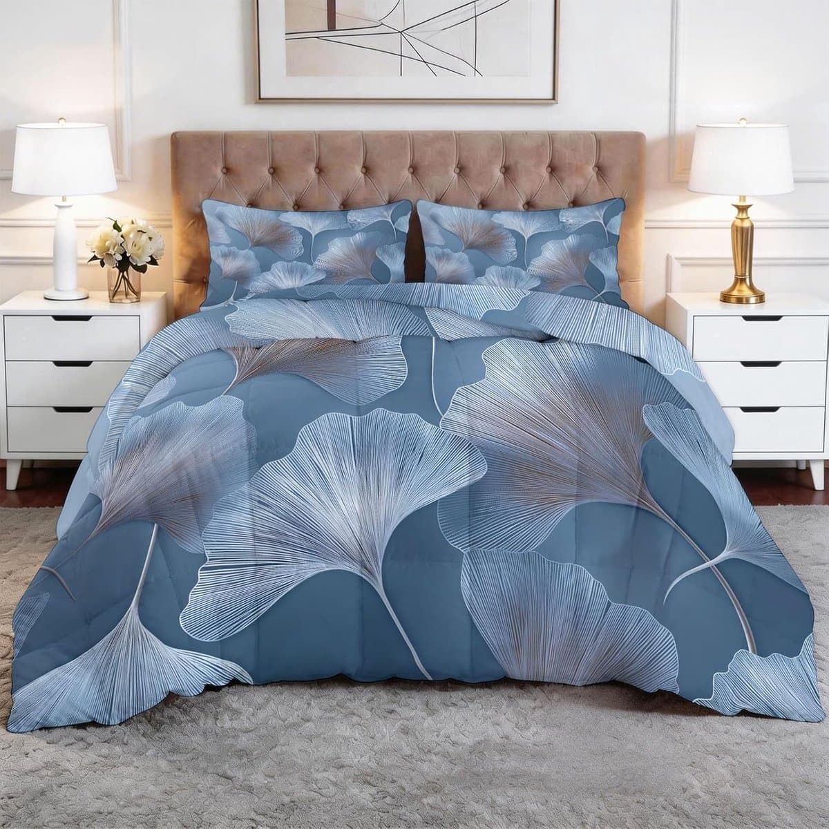 Dekbed voor 4 seizoenen - Gematigd dekbed - Directe decoratie - Tijdbesparend - 140x200 cm - Grijs