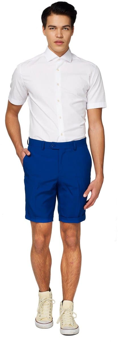 OppoSuits SHIRTS Short Sleeve white knight - Mannen Kostuum - Wit - Feest - Maat 47/48