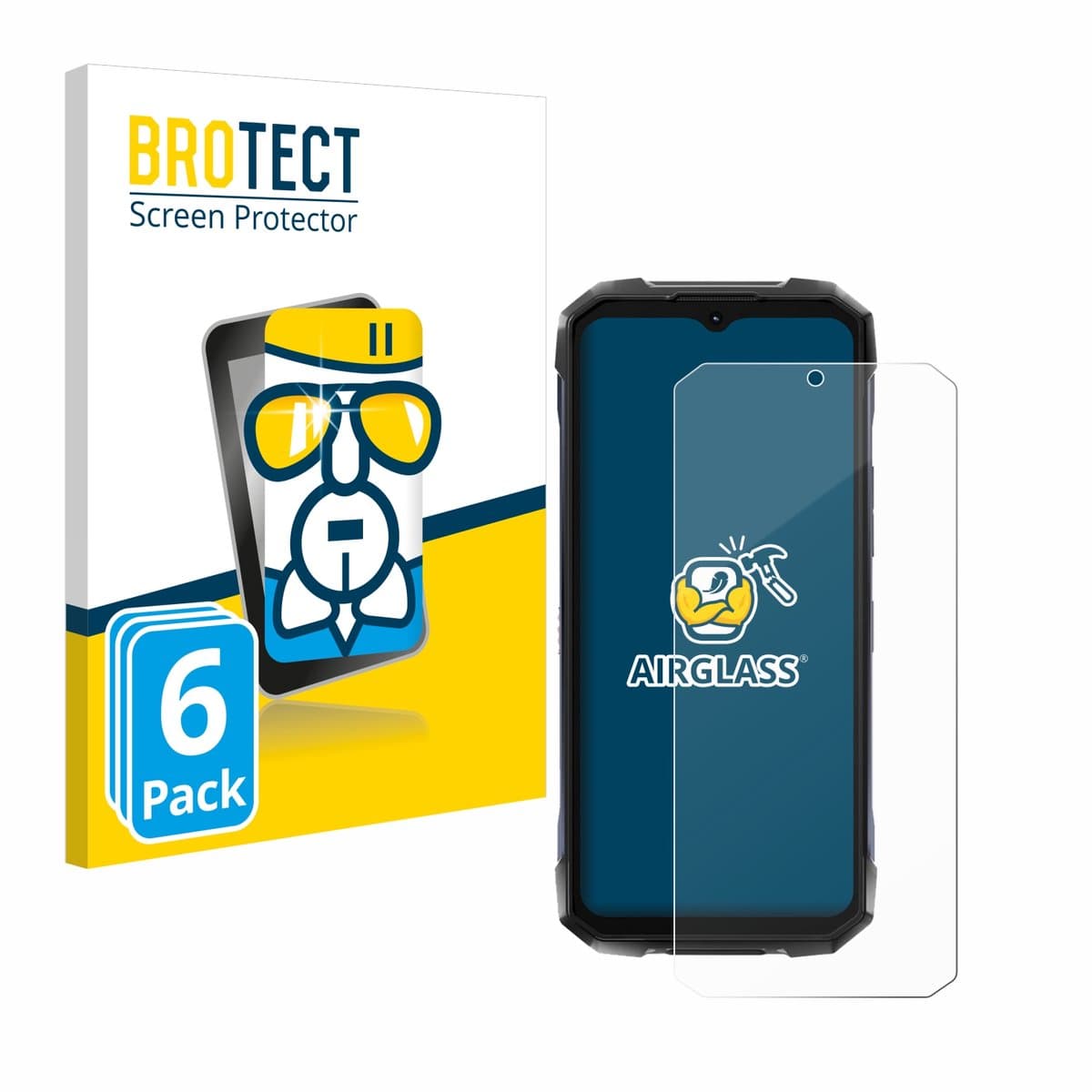 Screenprotector 6 Stuks voor Hotwav Hyper 7 Pro Beschermglas transparant