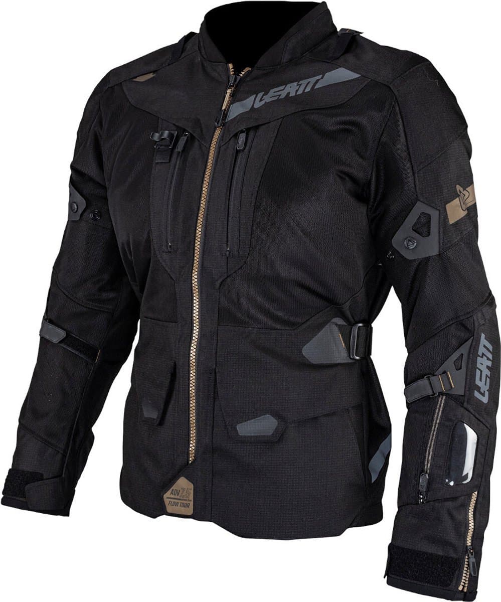 Leatt ADV FlowTour 7.5 Stealth Zwart Donkergrijs Waterdichte Textieljas - Jas