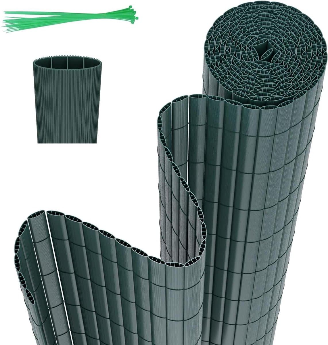Inkijkbescherming Mat - Balkonbekleding Scherm - Privacy Buiten - Drievoudige Versterking - 90 x 300 cm - Antraciet
