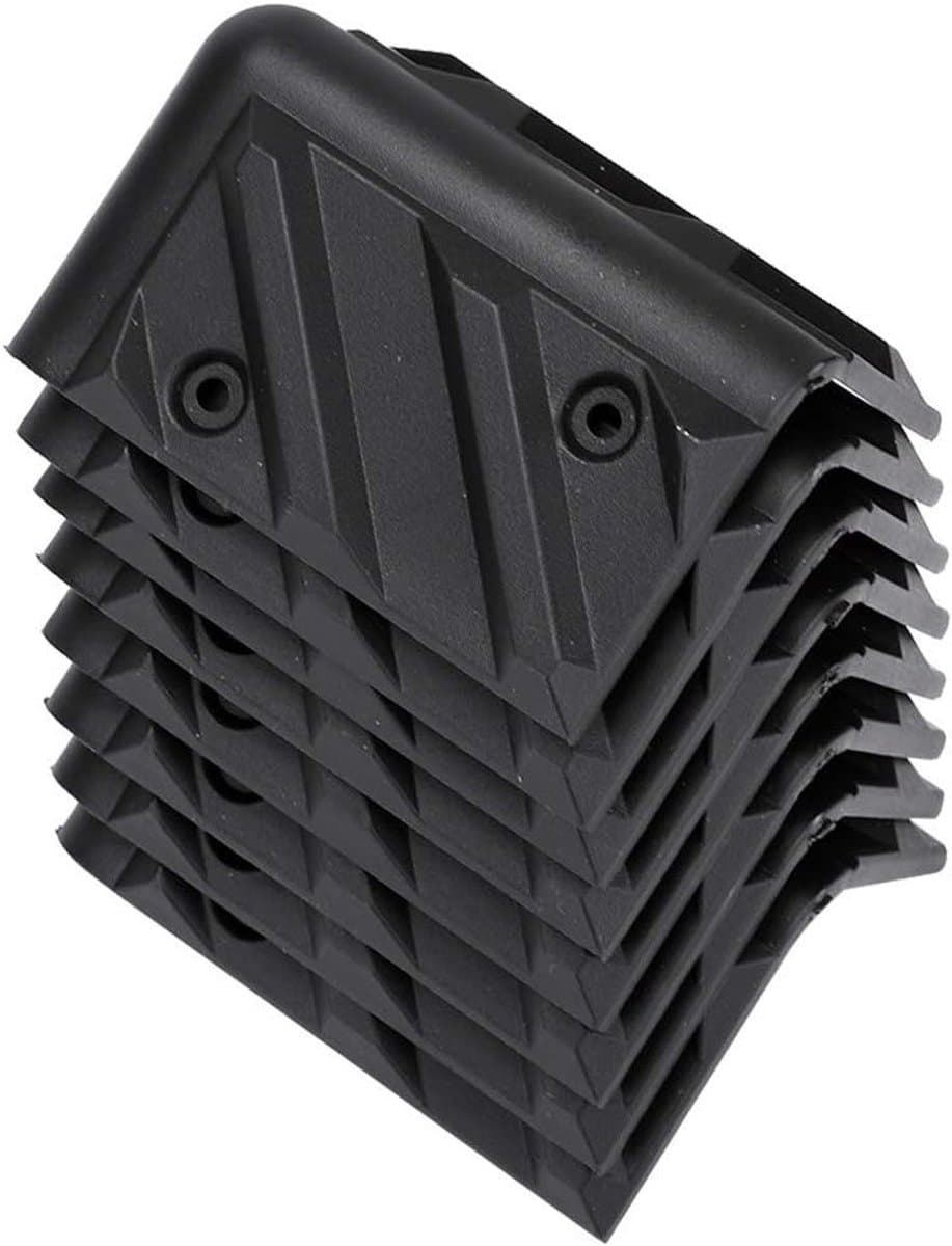 Hoekbescherming voor Speakers, 80x45mm Zwart, Rectangulaire Hoekbescherming voor Professionele Geluidsinstallaties, 8 Stuks, Duurzaam en Effectief