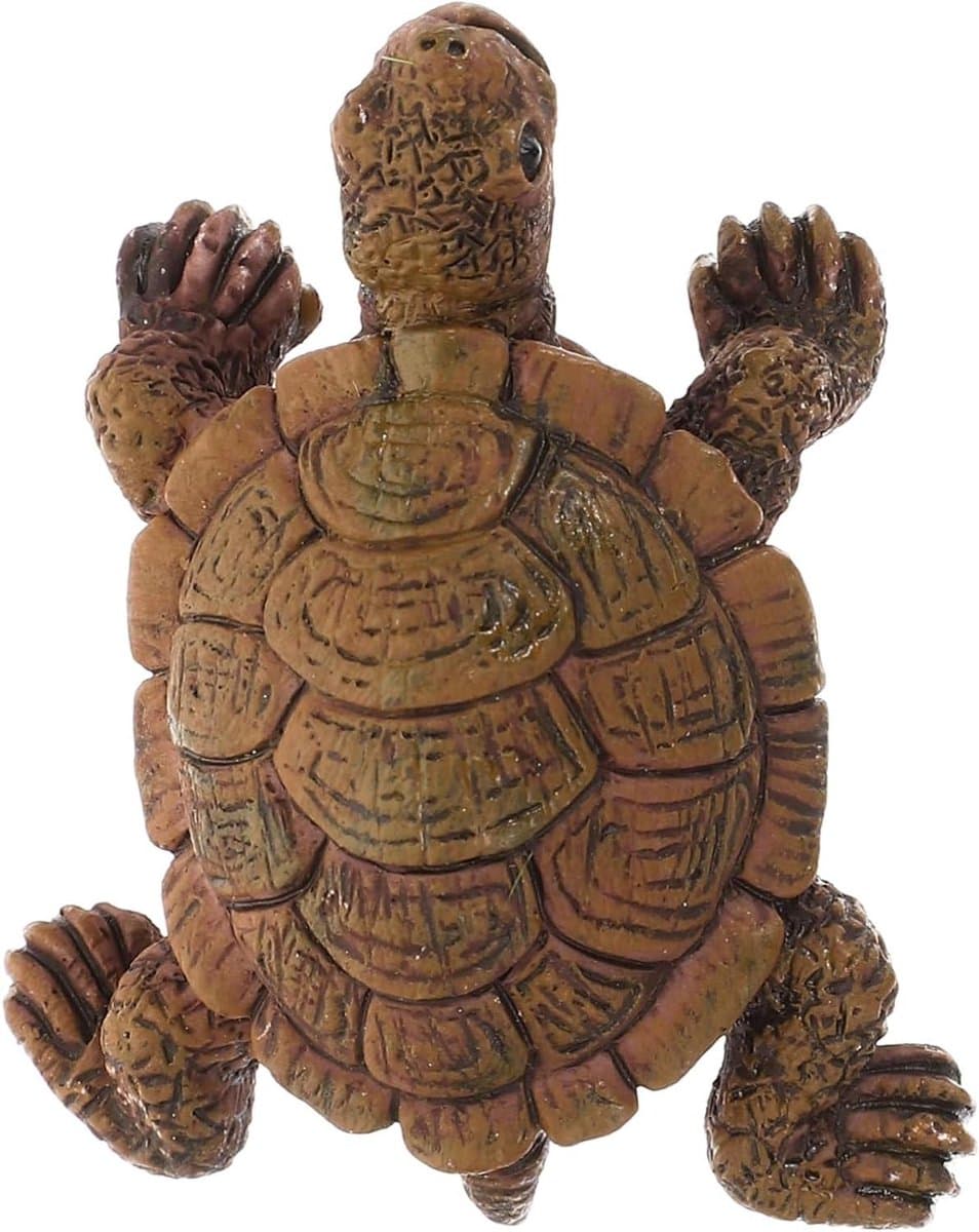 Schildpad Decoratie - Miniatuur Beeldje - Bonsai Ontwerp - Realistisch Ontwerp - 6.70X5.50X3.00CM - Donkerbruin